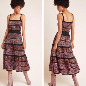 Anthropologie Cecilia Prado Crochet-Crafted Midi Dress